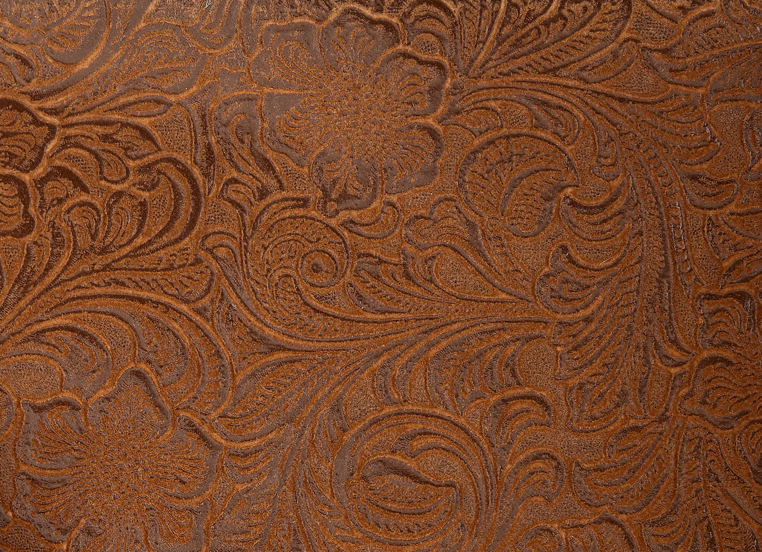 Tooled leather Classic Western Floral Pattern